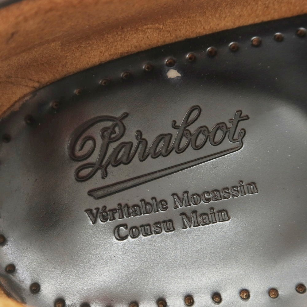 [Used] Paraboot BARTH Glass Leather Deck Shoes Black [7 1/2] [Condition Rank B] [Men&