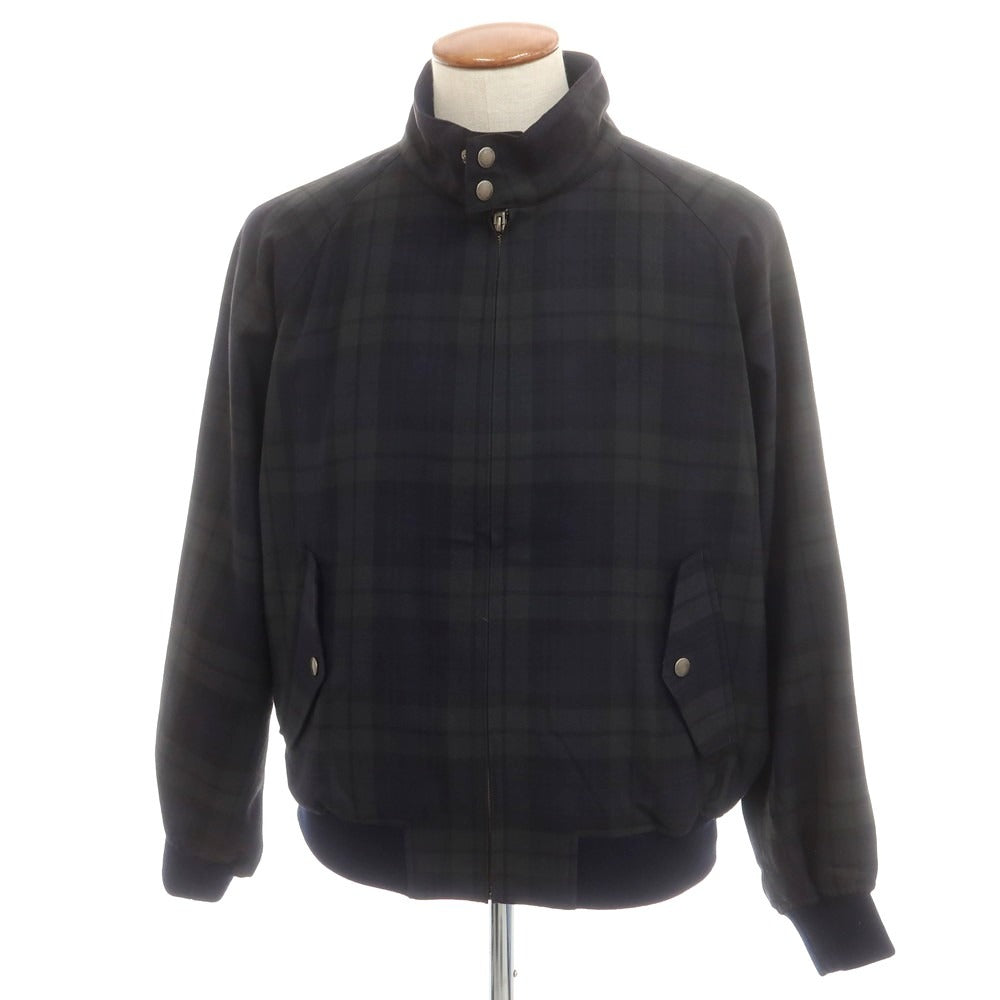 【中古】トラディショナルウェザーウェア Traditional Weatherwear ポリエステルウール チェック スイングトップ グレー系xネイビー【 38 】【 状態ランクB 】【 メンズ 】