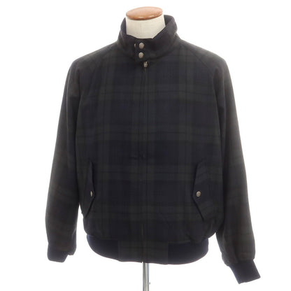 【中古】トラディショナルウェザーウェア Traditional Weatherwear ポリエステルウール チェック スイングトップ グレー系xネイビー【 38 】【 状態ランクB 】【 メンズ 】