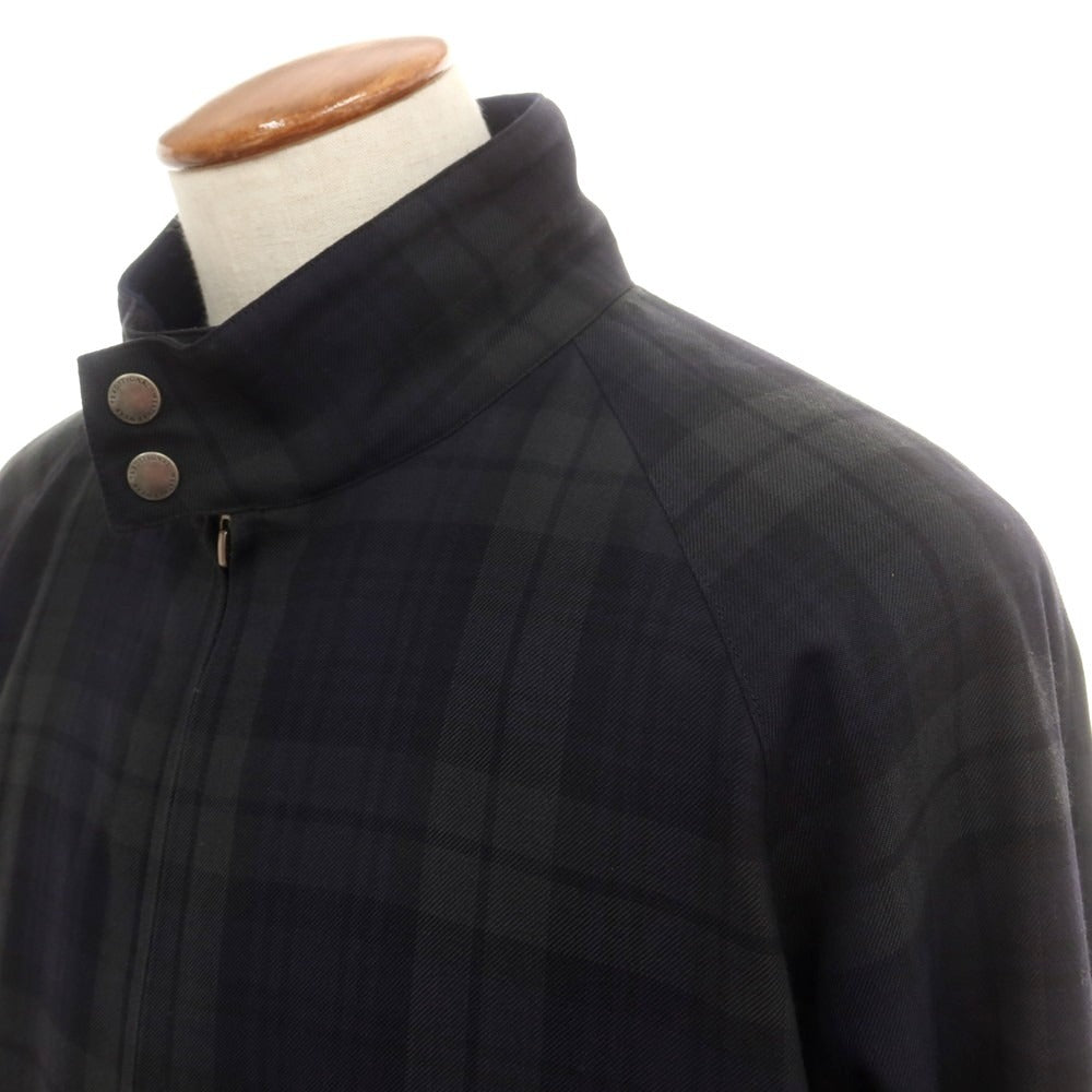 【中古】トラディショナルウェザーウェア Traditional Weatherwear ポリエステルウール チェック スイングトップ グレー系xネイビー【 38 】【 状態ランクB 】【 メンズ 】