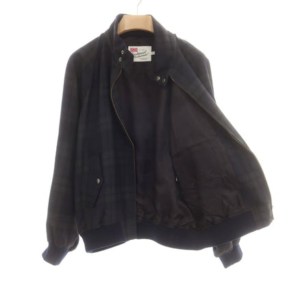 【中古】トラディショナルウェザーウェア Traditional Weatherwear ポリエステルウール チェック スイングトップ グレー系xネイビー【 38 】【 状態ランクB 】【 メンズ 】