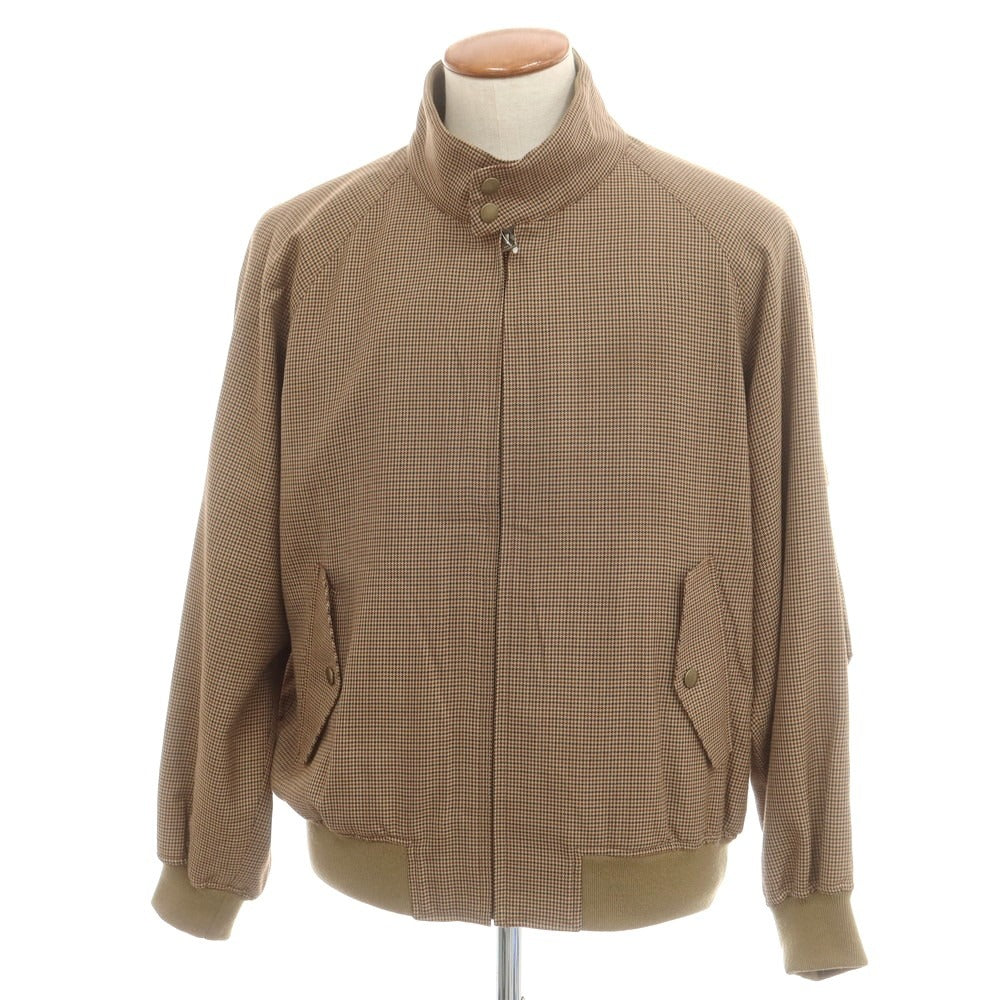 【中古】トラディショナルウェザーウェア Traditional Weatherwear ポリエステルウール チェック スイングトップ ベージュxブラウン【 38 】【 状態ランクB 】【 メンズ 】