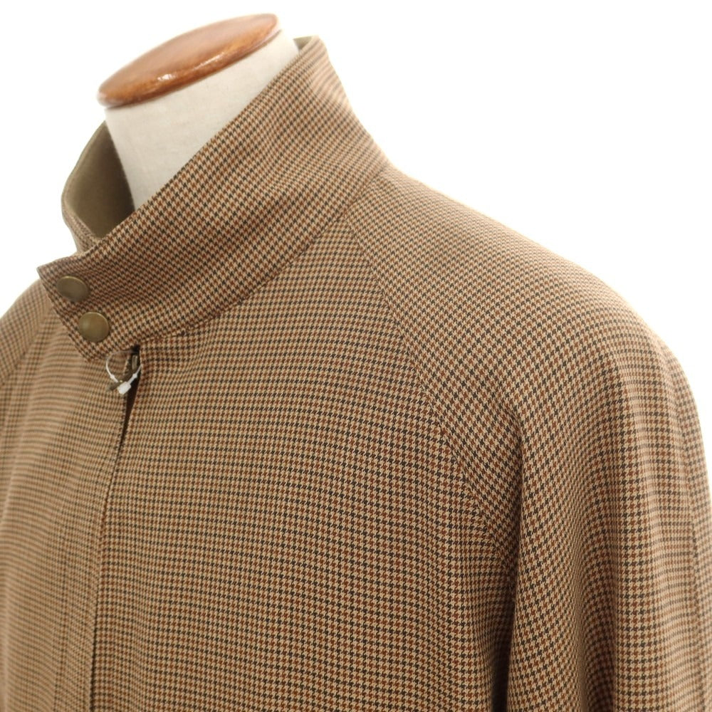 【中古】トラディショナルウェザーウェア Traditional Weatherwear ポリエステルウール チェック スイングトップ ベージュxブラウン【 38 】【 状態ランクB 】【 メンズ 】