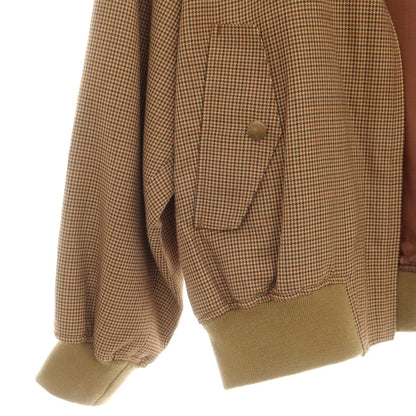 【中古】トラディショナルウェザーウェア Traditional Weatherwear ポリエステルウール チェック スイングトップ ベージュxブラウン【 38 】【 状態ランクB 】【 メンズ 】