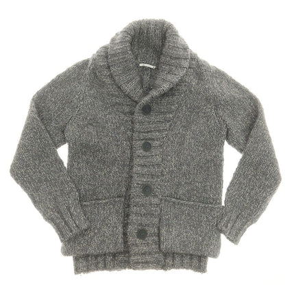 【中古】ミナペルホネン mina perhonen ローゲージ ウールカシミヤアンゴラシルクナイロン ショールカラー カーディガン グレー【 M 】【 状態ランクB 】【 メンズ 】