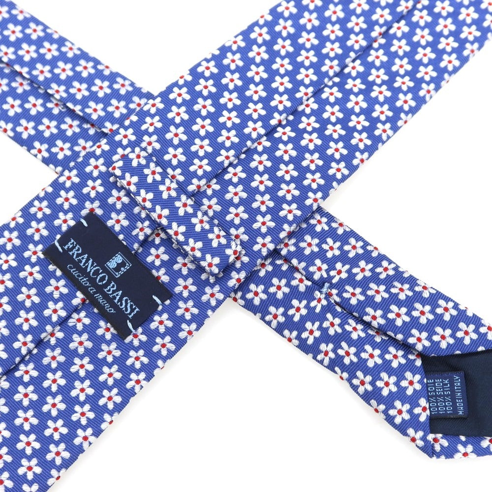 [Used] Franco Bassi Silk Small Pattern Necktie Blue x White [Condition Rank B] [Men&