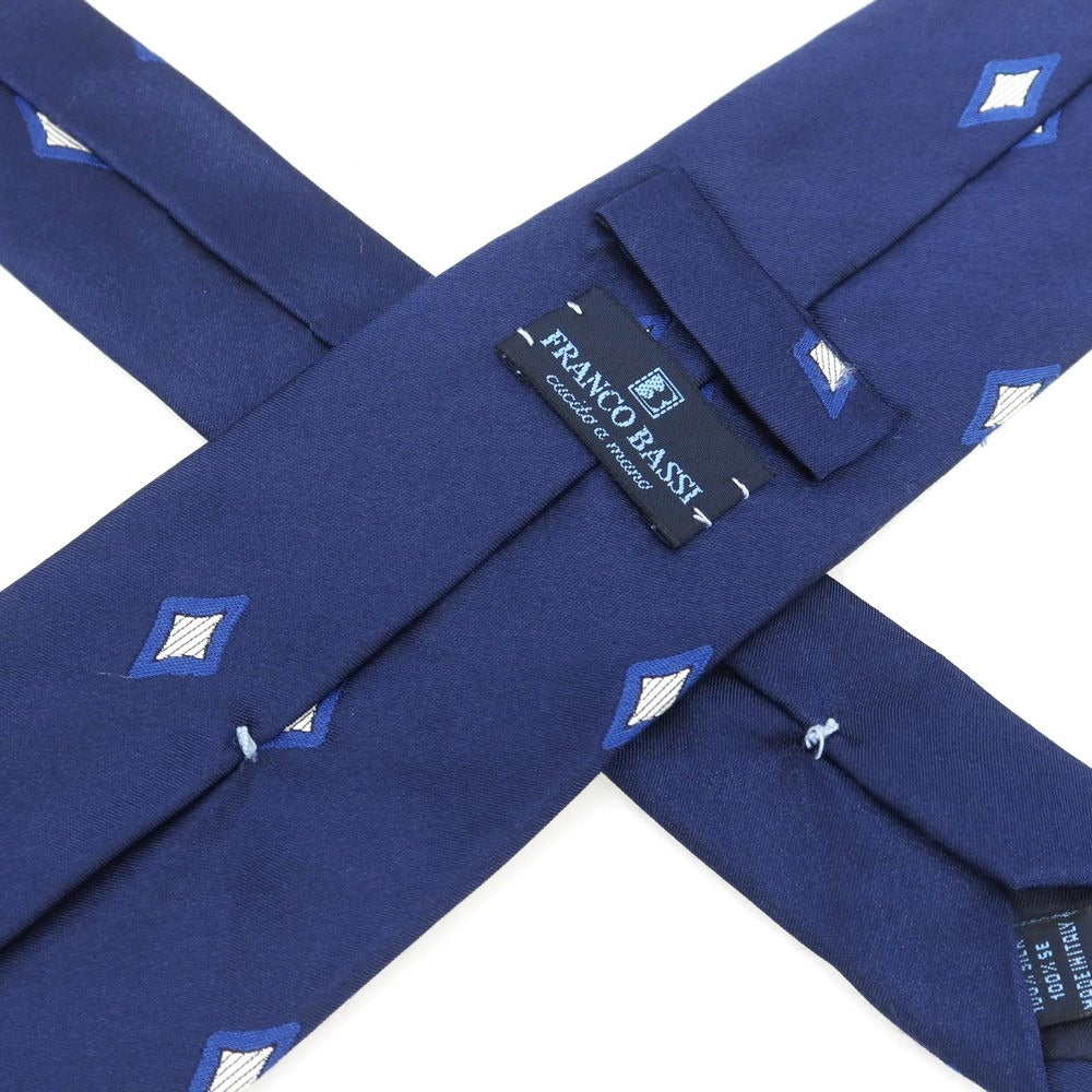 [Used] FRANCO BASSI Silk Small Pattern Tie Navy [Condition Rank C] [Men&