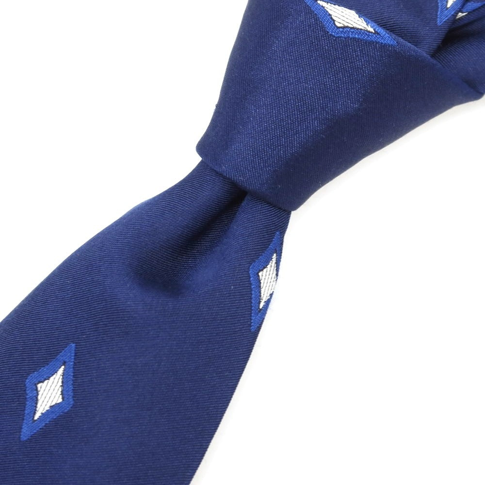 [Used] FRANCO BASSI Silk Small Pattern Tie Navy [Condition Rank C] [Men&