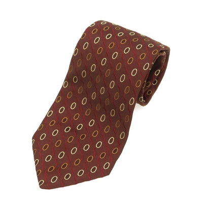 [Used] Franco Bassi Silk Small Pattern Tie Brown [Condition Rank C] [Men&