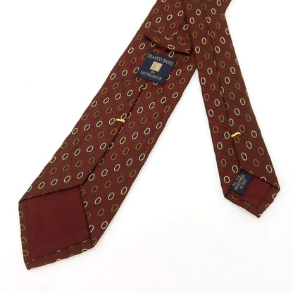 [Used] Franco Bassi Silk Small Pattern Tie Brown [Condition Rank C] [Men&