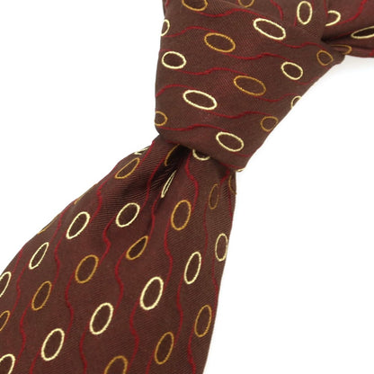 [Used] Franco Bassi Silk Small Pattern Tie Brown [Condition Rank C] [Men&