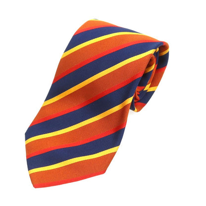 [Used] Franco Bassi striped necktie, orange brown x navy [Condition: C] [Men&