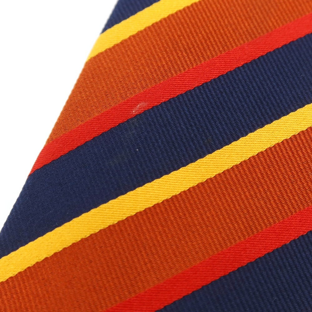 [Used] Franco Bassi striped necktie, orange brown x navy [Condition: C] [Men&