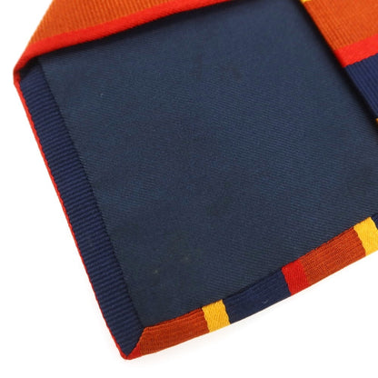 [Used] Franco Bassi striped necktie, orange brown x navy [Condition: C] [Men&