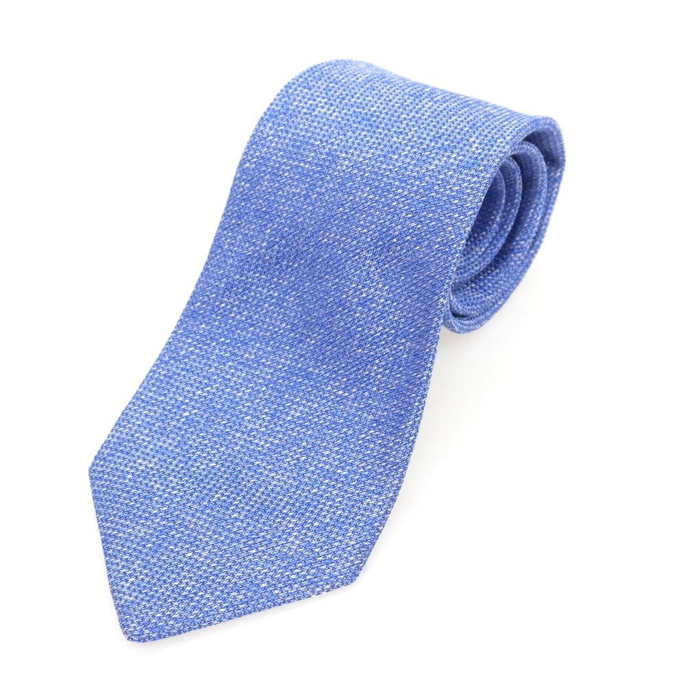 [Used] Franco Bassi Plain Silk Tie Blue [Condition Rank C] [Men&
