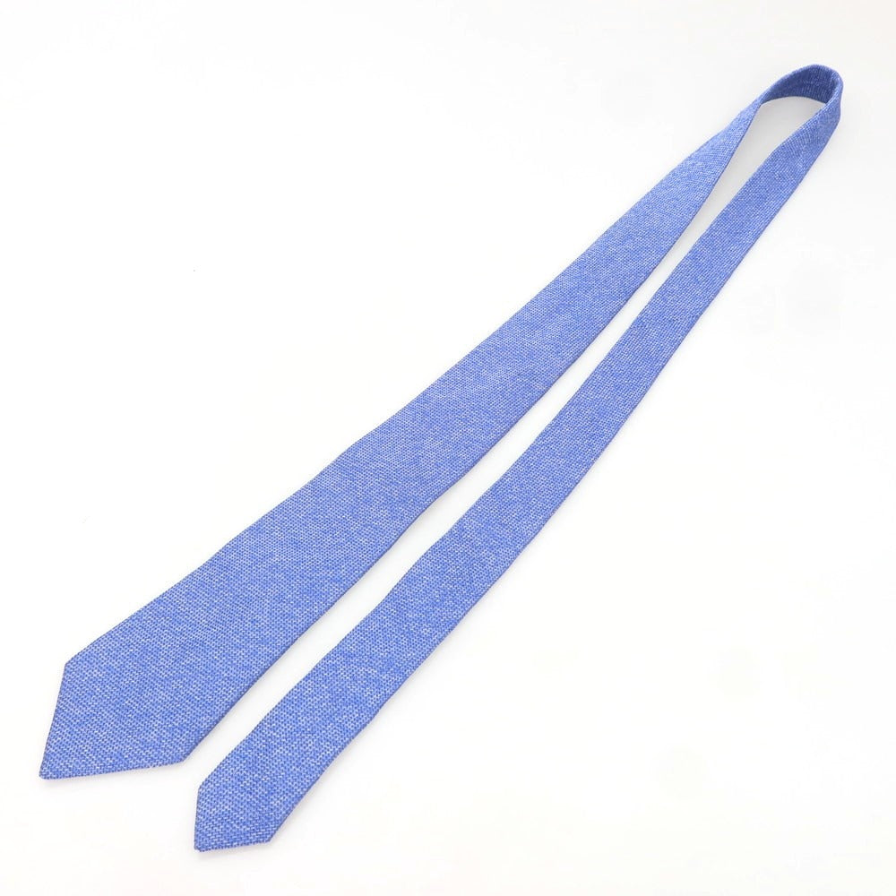 [Used] Franco Bassi Plain Silk Tie Blue [Condition Rank C] [Men&