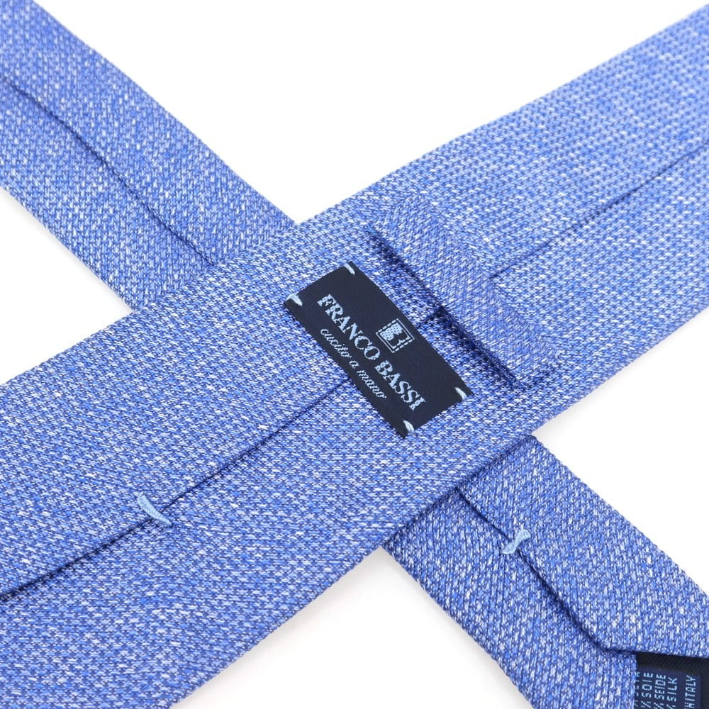 [Used] Franco Bassi Plain Silk Tie Blue [Condition Rank C] [Men&