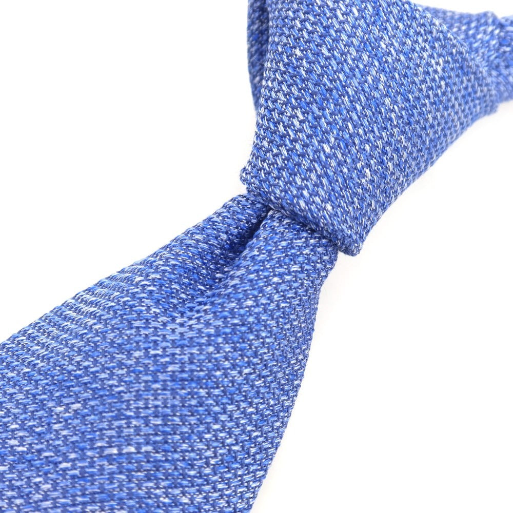 [Used] Franco Bassi Plain Silk Tie Blue [Condition Rank C] [Men&