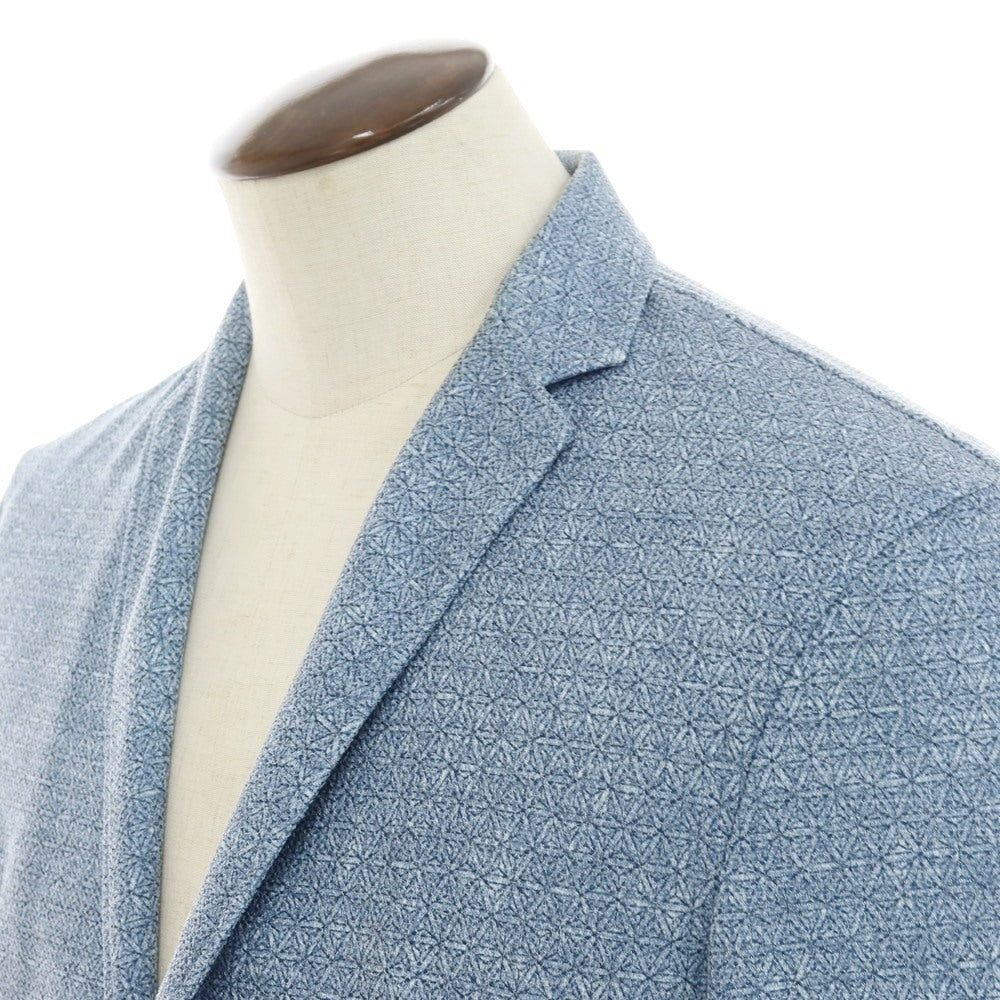 [Used] Monsieur Nicole polyester rayon print jacket light blue x navy [50] [Condition rank C] [Men&