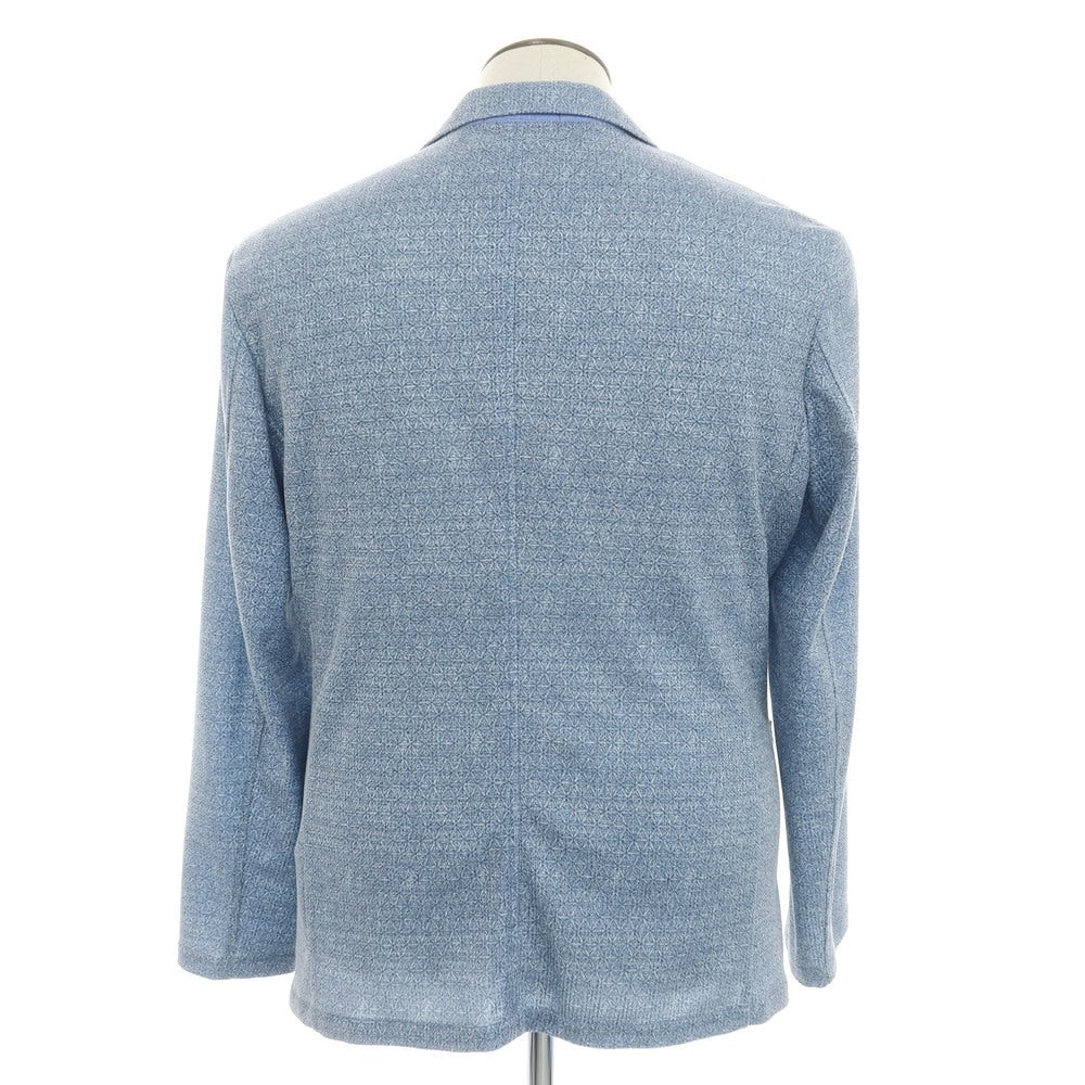 [Used] Monsieur Nicole polyester rayon print jacket light blue x navy [50] [Condition rank C] [Men&