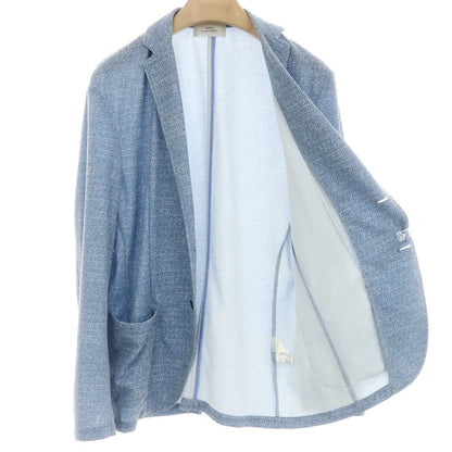 [Used] Monsieur Nicole polyester rayon print jacket light blue x navy [50] [Condition rank C] [Men&