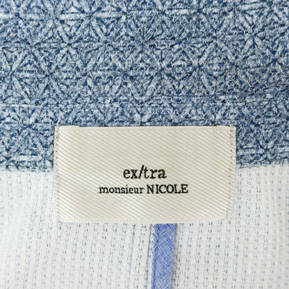 [Used] Monsieur Nicole polyester rayon print jacket light blue x navy [50] [Condition rank C] [Men&