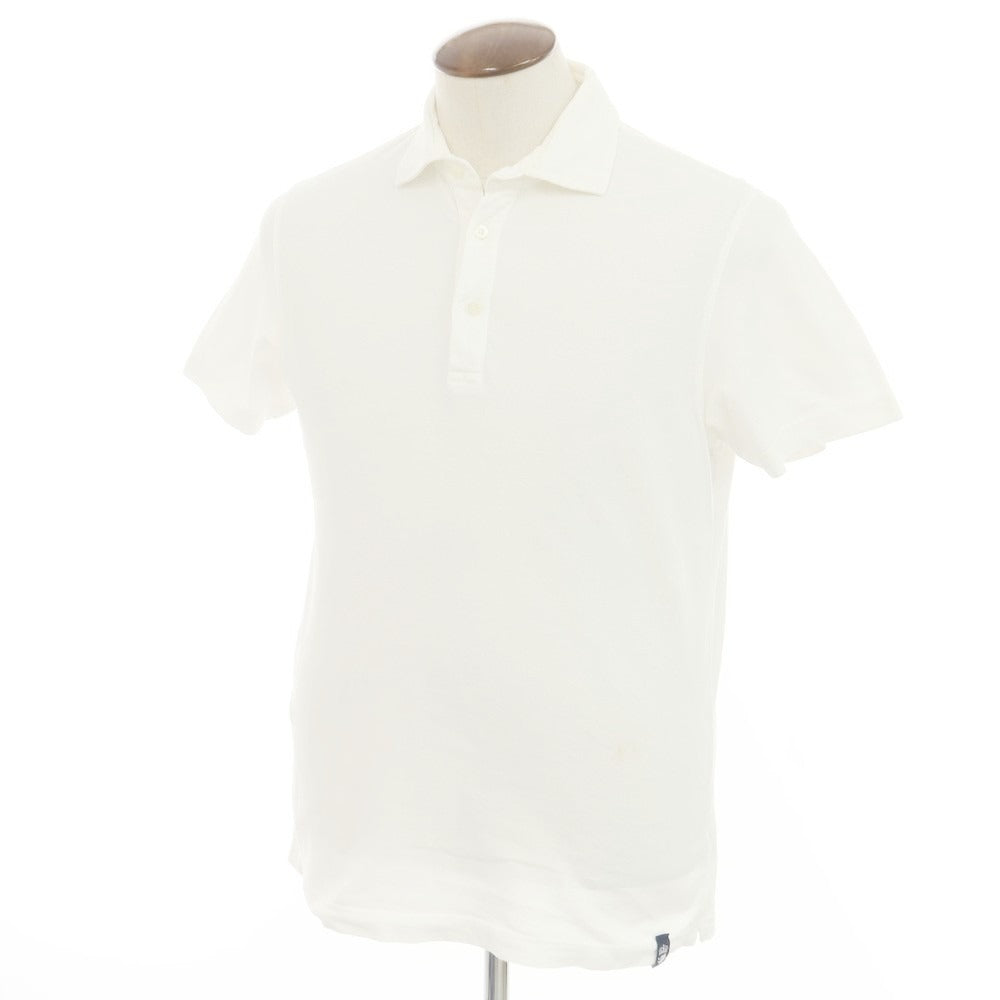 [Used] Drumohr Cotton Pique Short Sleeve Polo Shirt White [XL] [Condition Rank C] [Men&