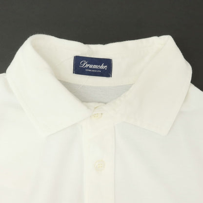 [Used] Drumohr Cotton Pique Short Sleeve Polo Shirt White [XL] [Condition Rank C] [Men&