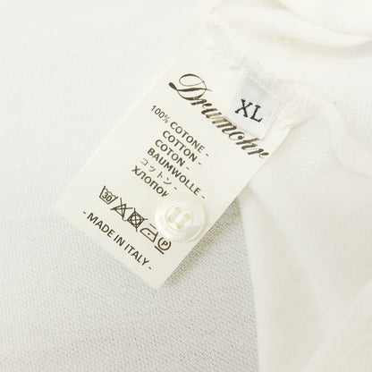 [Used] Drumohr Cotton Pique Short Sleeve Polo Shirt White [XL] [Condition Rank C] [Men&