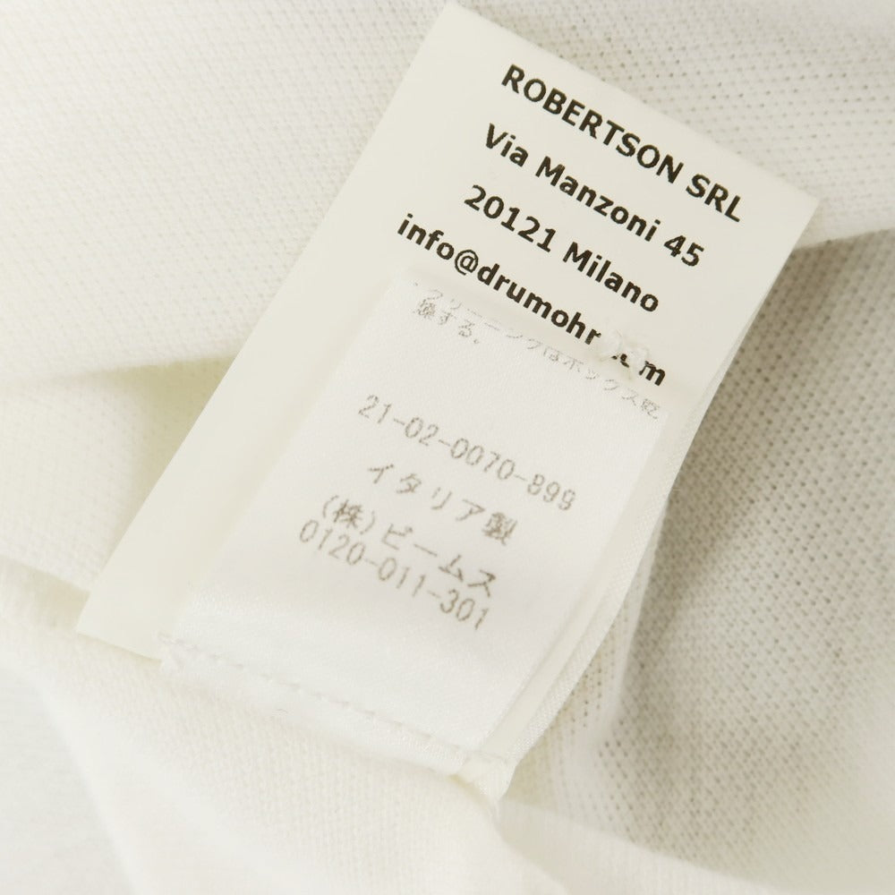 [Used] Drumohr Cotton Pique Short Sleeve Polo Shirt White [XL] [Condition Rank C] [Men&