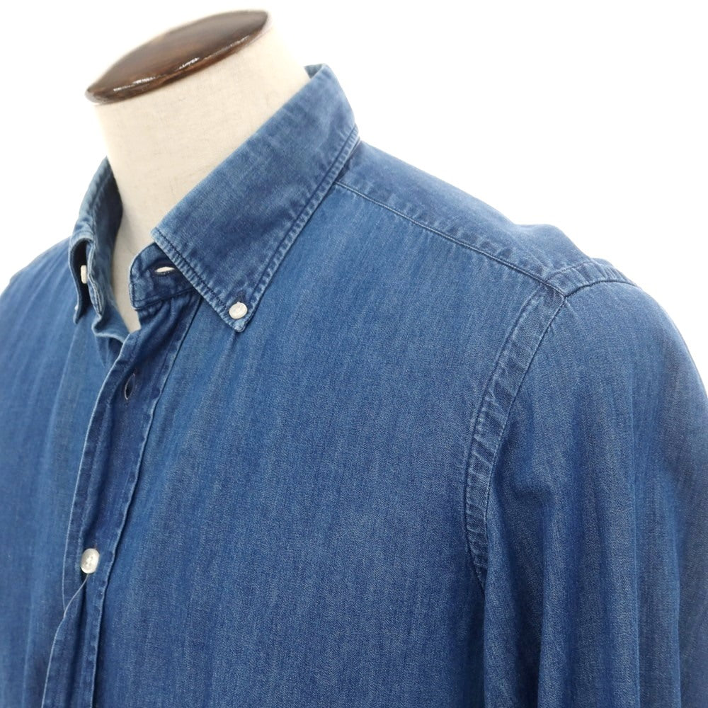 [Used] GIANGI Cotton Denim Button-down Casual Shirt Blue [42] [Condition Rank C] [Men&