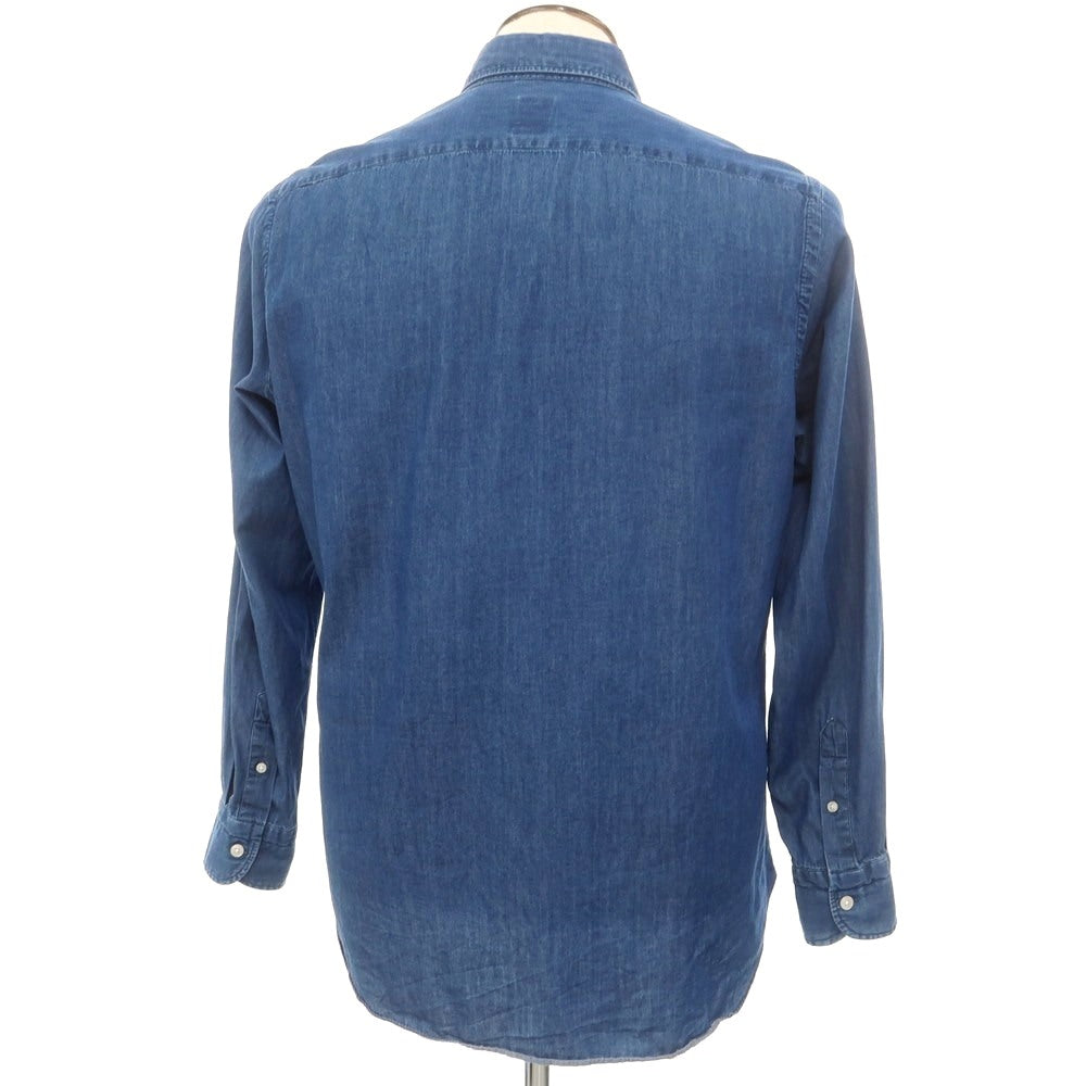 [Used] GIANGI Cotton Denim Button-down Casual Shirt Blue [42] [Condition Rank C] [Men&