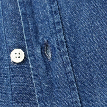 [Used] GIANGI Cotton Denim Button-down Casual Shirt Blue [42] [Condition Rank C] [Men&