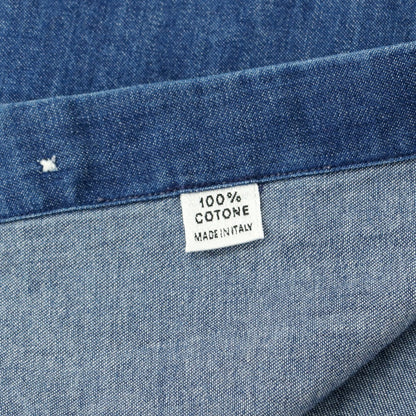 [Used] GIANGI Cotton Denim Button-down Casual Shirt Blue [42] [Condition Rank C] [Men&