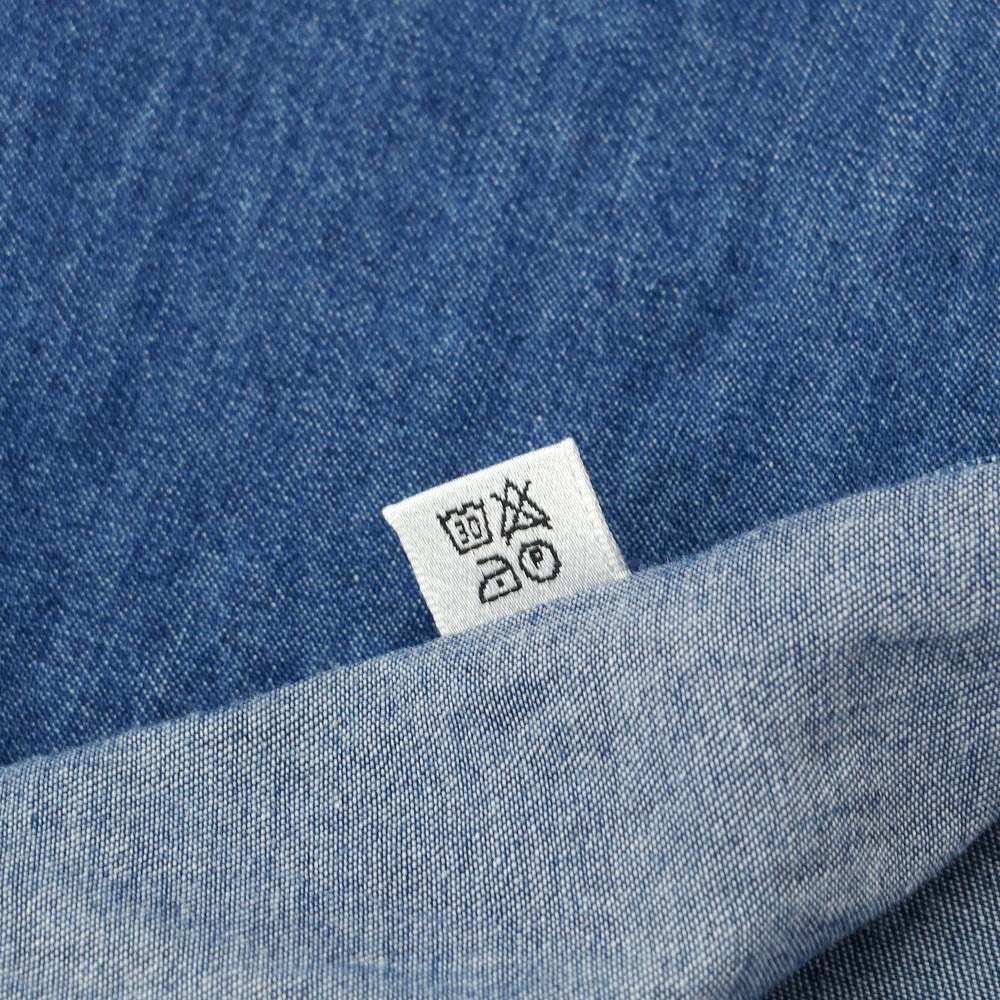 [Used] GIANGI Cotton Denim Button-down Casual Shirt Blue [42] [Condition Rank C] [Men&
