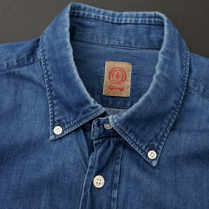 [Used] GIANGI Cotton Denim Button-down Casual Shirt Blue [42] [Condition Rank C] [Men&