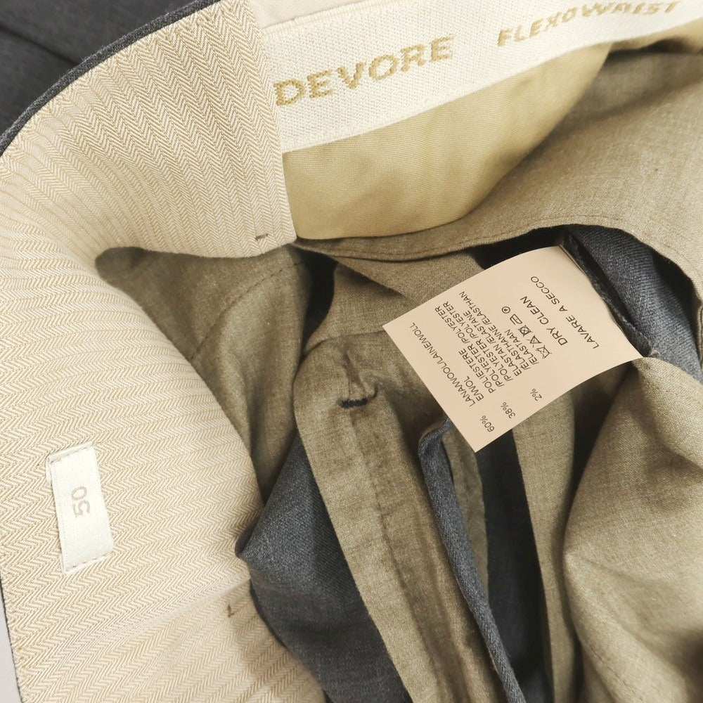 [Used] DEVORE Incipit Stretch Wool Polyester Dress Slacks Pants, Gray [50] [Condition Rank A] [Men&