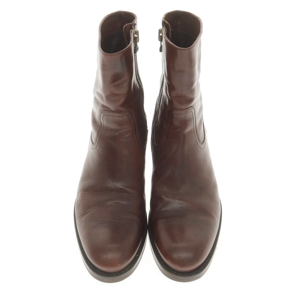 [Used] BUTTERO Leather Side Zip Boots Brown [43] [Condition Rank B] [Men&