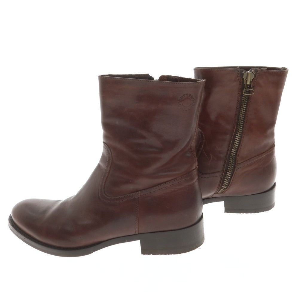 [Used] BUTTERO Leather Side Zip Boots Brown [43] [Condition Rank B] [Men&
