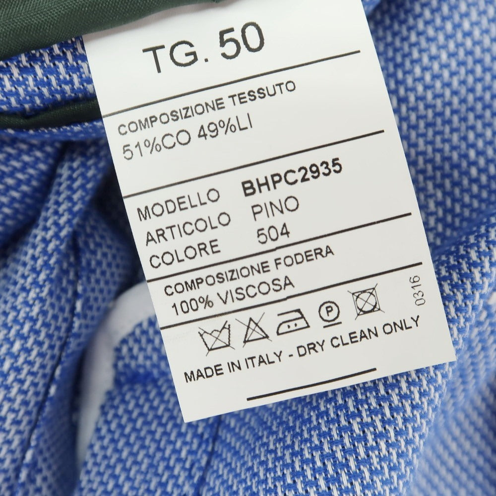 [Used] Beverly Hills Polo Club BEVERLY HILLS POLO CLUB Cotton Linen Jacket Blue x White [50] [Condition Rank B] [Men&