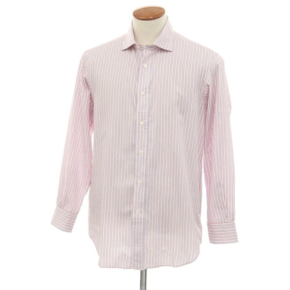 [Used] Tex Teq Kamakura Shirt, Tex Teq Cotton Striped Wide Collar Dress Shirt, Red x White [40-82] [Condition Rank B] [Men&