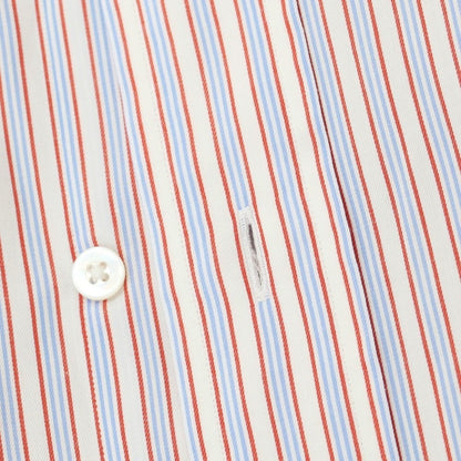 [Used] Tex Teq Kamakura Shirt, Tex Teq Cotton Striped Wide Collar Dress Shirt, Red x White [40-82] [Condition Rank B] [Men&