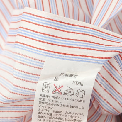 [Used] Tex Teq Kamakura Shirt, Tex Teq Cotton Striped Wide Collar Dress Shirt, Red x White [40-82] [Condition Rank B] [Men&