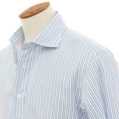 [Used] Tex Teq Kamakura Shirt, Cotton Stripe Wide Collar Dress Shirt, Blue x Navy [40-82] [Condition Rank B] [Men&