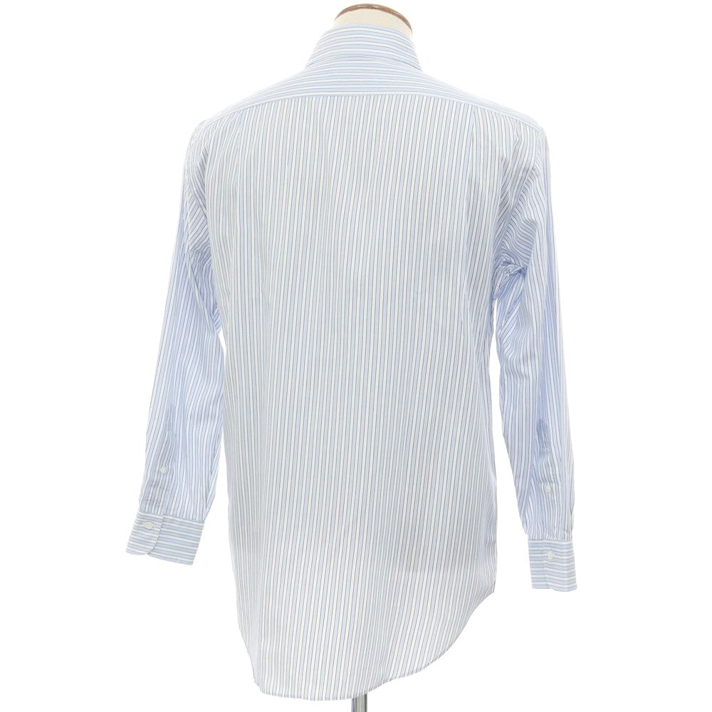 [Used] Tex Teq Kamakura Shirt, Cotton Stripe Wide Collar Dress Shirt, Blue x Navy [40-82] [Condition Rank B] [Men&