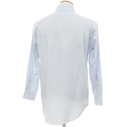 [Used] Tex Teq Kamakura Shirt, Cotton Stripe Wide Collar Dress Shirt, Blue x Navy [40-82] [Condition Rank B] [Men&