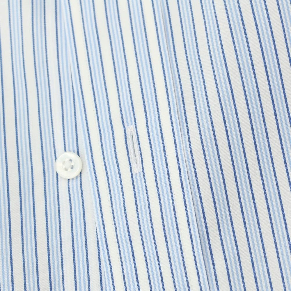 [Used] Tex Teq Kamakura Shirt, Cotton Stripe Wide Collar Dress Shirt, Blue x Navy [40-82] [Condition Rank B] [Men&