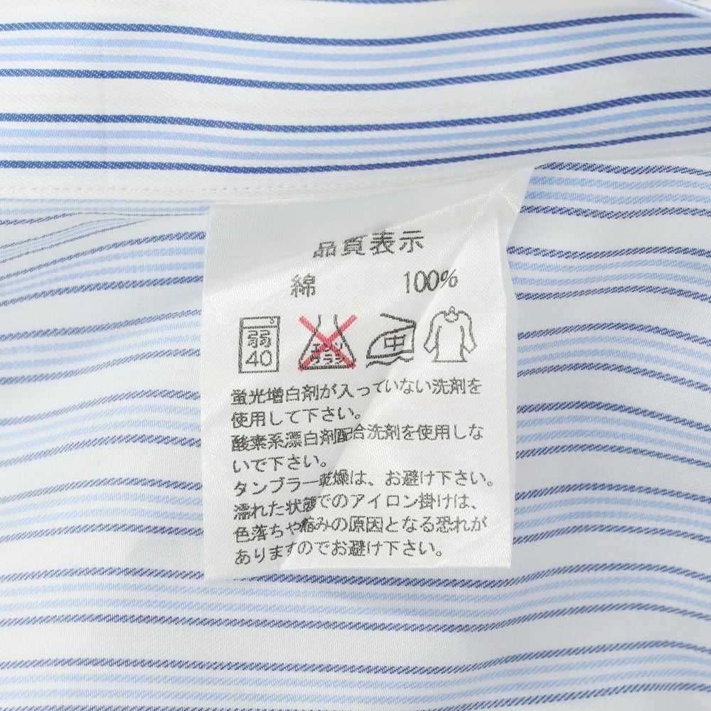 [Used] Tex Teq Kamakura Shirt, Cotton Stripe Wide Collar Dress Shirt, Blue x Navy [40-82] [Condition Rank B] [Men&