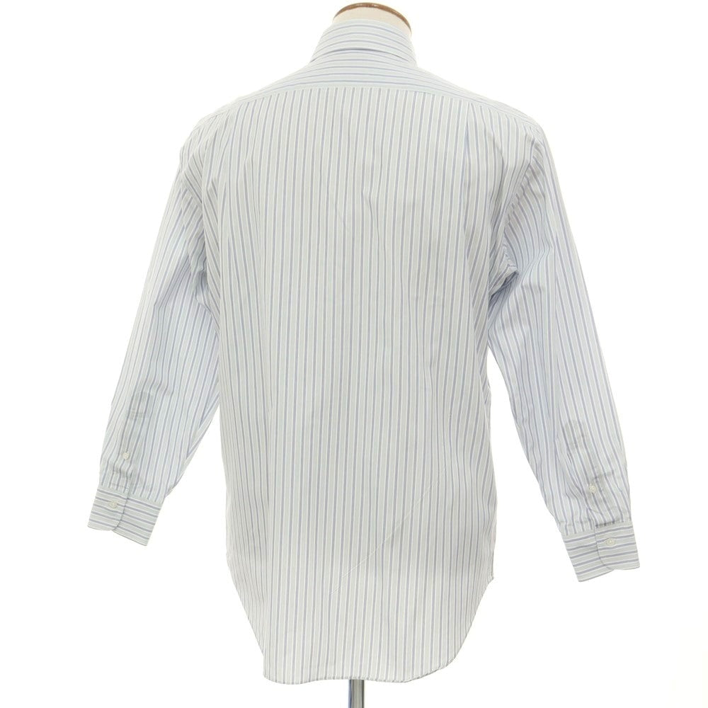 [Used] Tex Teq Kamakura Shirt, Cotton Stripe Wide Collar Dress Shirt, Light Blue x Navy [40-82] [Condition Rank B] [Men&