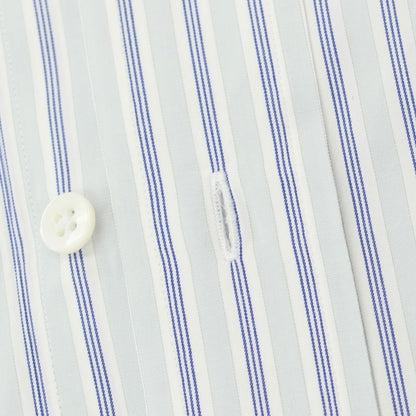 [Used] Tex Teq Kamakura Shirt, Cotton Stripe Wide Collar Dress Shirt, Light Blue x Navy [40-82] [Condition Rank B] [Men&